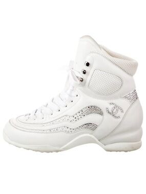 Chanel Coco Neige Ice Skate High-Top Sneakers with Crystal Details